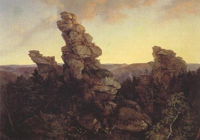 Oehme, Ernst Ferdinand The Greifensteine in the Saxon Erzgebirge (mk22) oil painting image